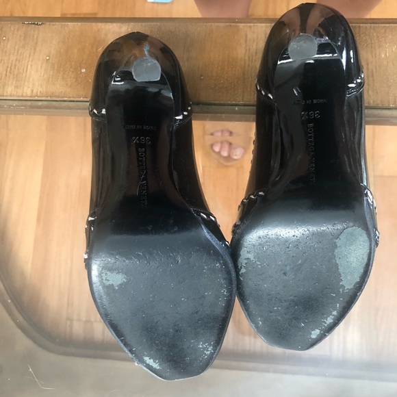 Bottega Veneta Heels Black Patent Leather Size 6.5 - Picture 7 of 8
